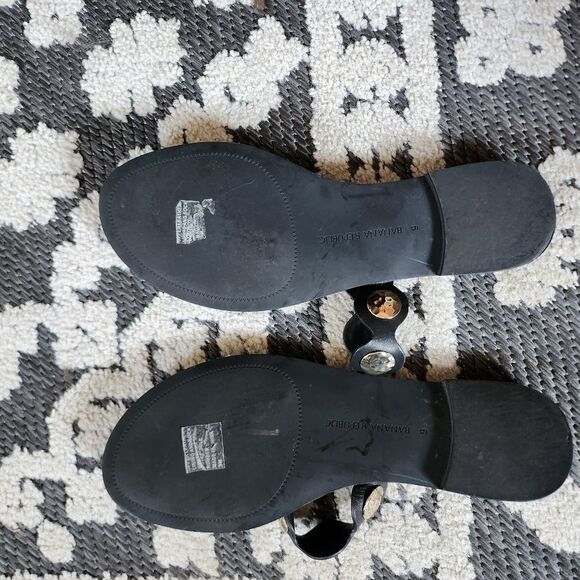 Banana Republic Black Sandals with Gold Embellishments - Picture 3 of 5